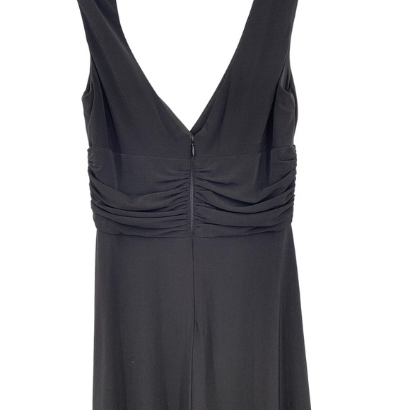 White‎ House Black Market Womens Sleeveless V-neck Lined Gathered Dress Size 0 - Picture 4 of 4